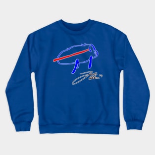 Josh Allen Drawing Bills Logo + Signature Crewneck Sweatshirt